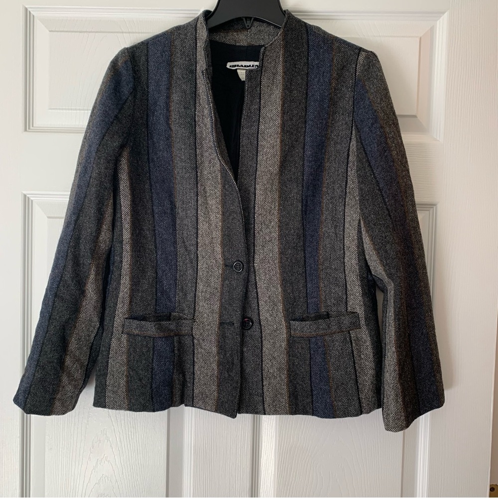 Bradley Vintage Woolblend Striped Blazer‎ Size 12